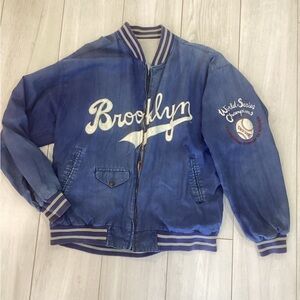 Vintage Cooperstown Collection Brooklyn  Dodgers  Varsity-Style Bomber Size XL